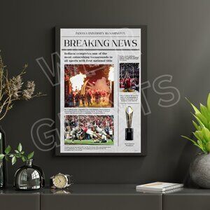 BREAKING NEWS INDIANA HOOSIERS ARE NATIONALS CHAMPS 11x17 ART PRINT